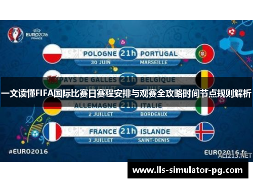 一文读懂FIFA国际比赛日赛程安排与观赛全攻略时间节点规则解析